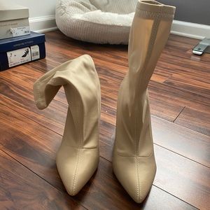 Asos tan sock boot heel